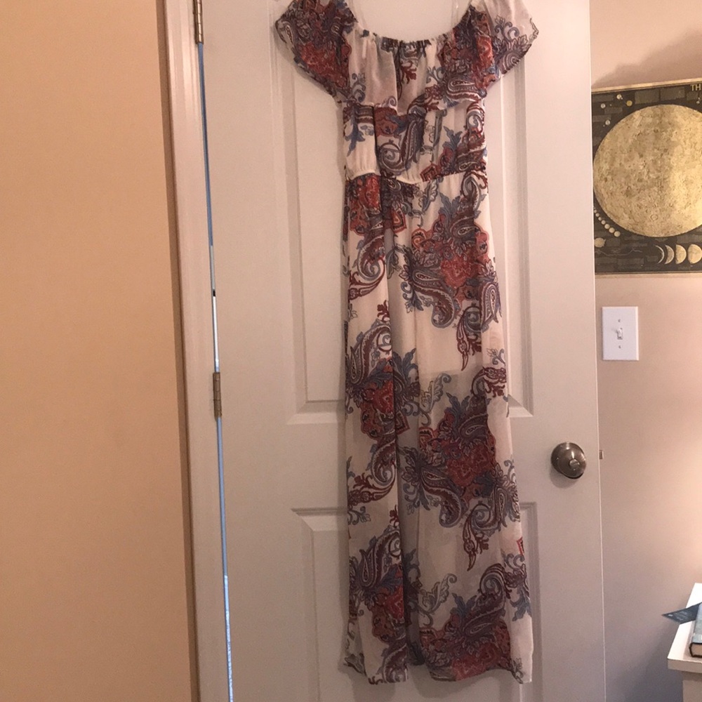 White Sheer paisley summer dress